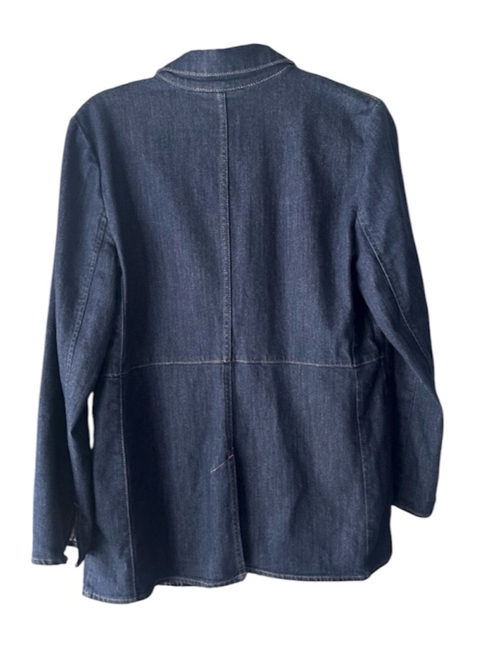 CHICO’S Dark Wash Denim Button Jacket Size 8 - Picture 4 of 10